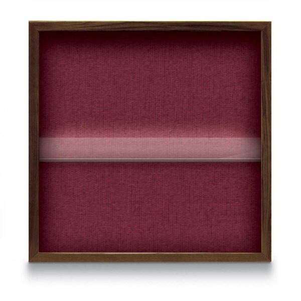 United Visual Products Outdoor Enclosed Combo Board, 48"x36", Satin Frame/Burgundy & Black UVCB4836OD-BURGUN-BLACK - main